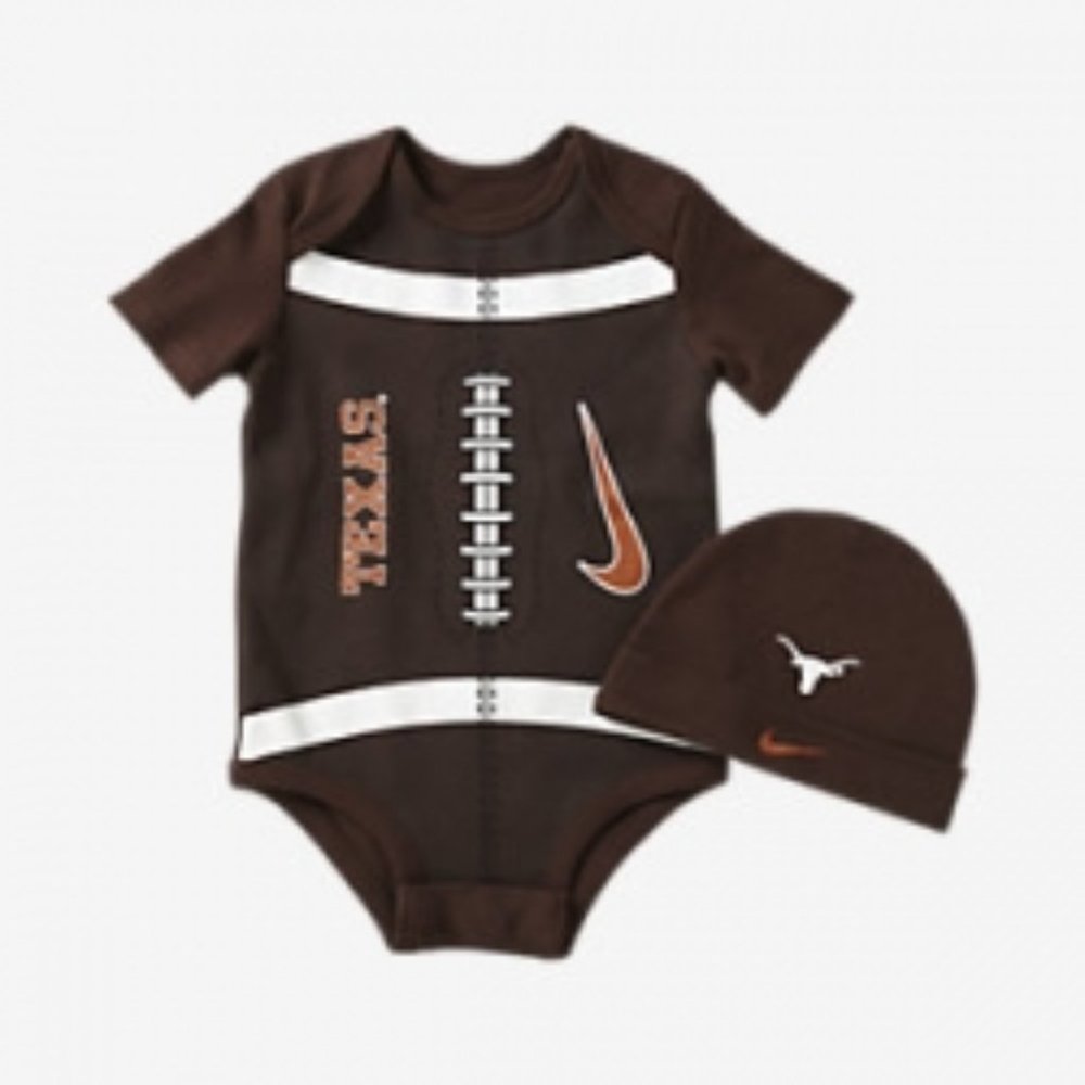 NWT Nike Texas Longhorn Two-Piece Infant Bodysuit w/Hat